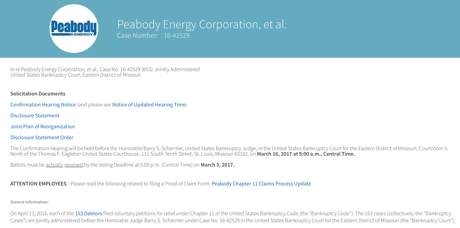 Peabody energy corp ipo